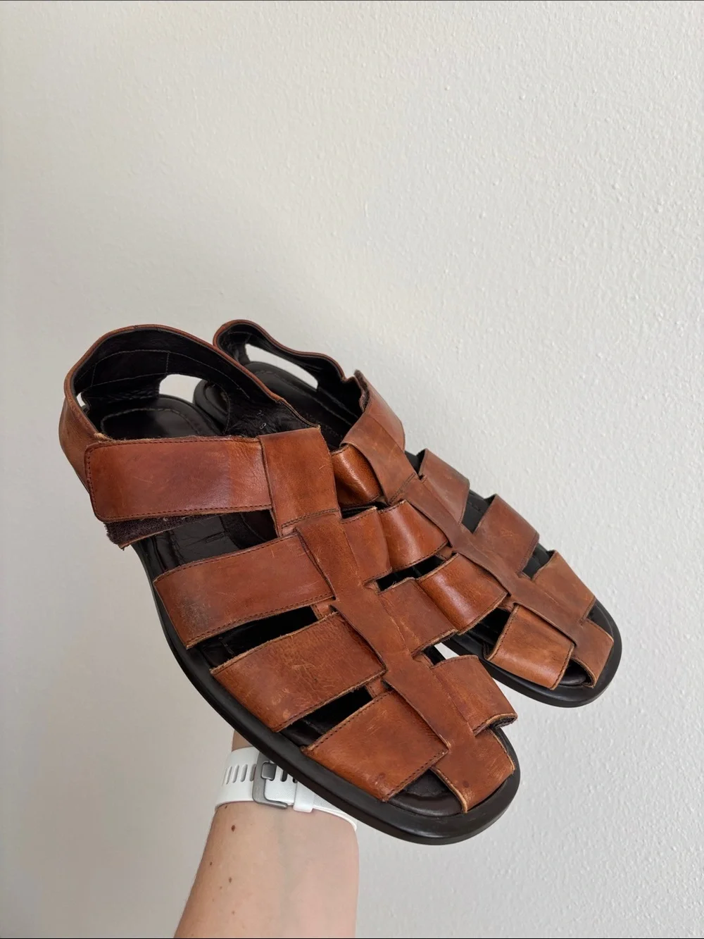 To Boot New York Barbados fisherman sandals in brown leather SZ 42 US 9 Men’s